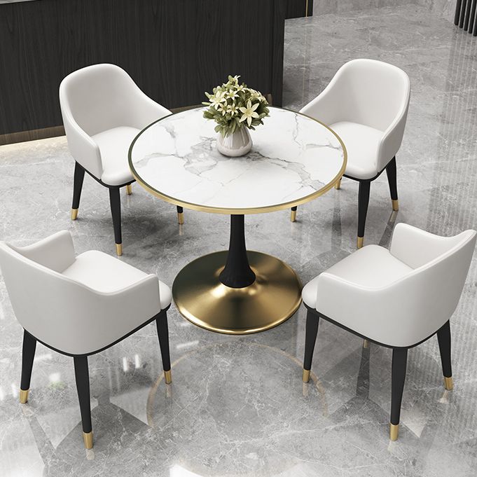 31.5-inch Metal Contemporary Dining Table Round Table for Kitchen and Dining Room Clearhalo ' dining_table' 'Dining Tables & Seating' 'Dining Tables' 'furn' 'furn_dining_table' 'Furniture' 'furniture_dining_table' 'Kitchen & Dining Furniture' 'kitchen&dining_furn' 'kitchen' 'kitchen_dining_table' 1200x1200_66dedfa3-156a-411c-af02-c0f1fb23738c