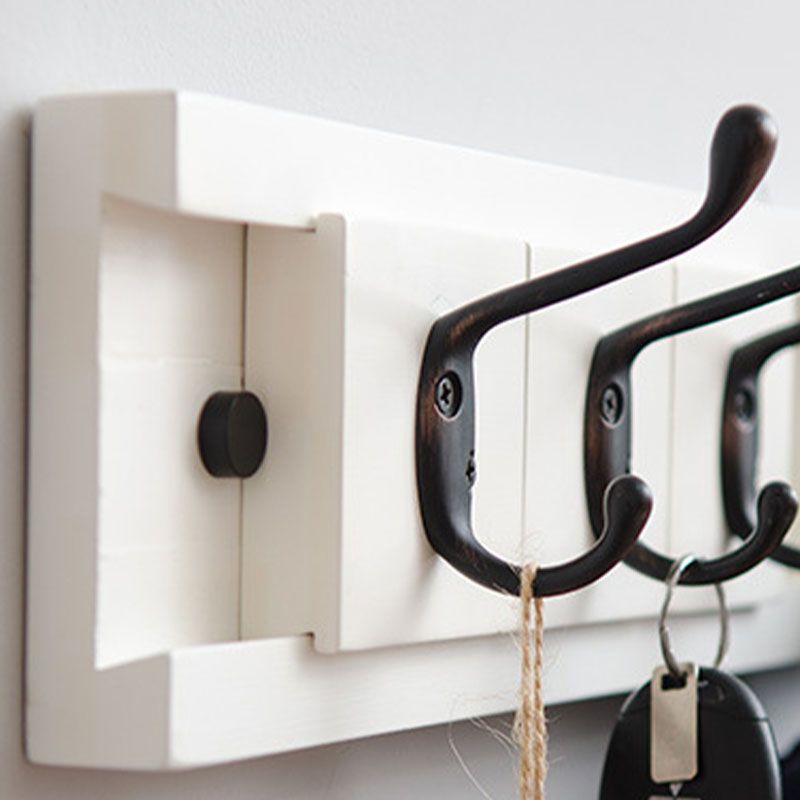 Muur gemonteerde hal boom midden eeuw moderne houten halboom met metalen haak