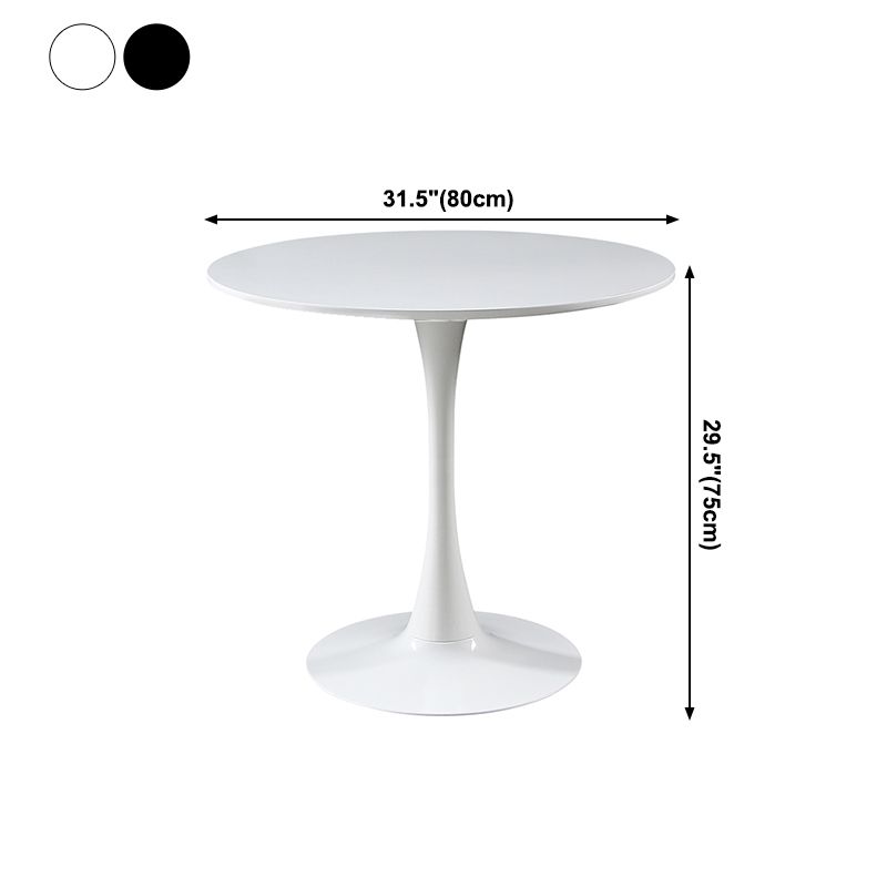 Metal Contemporary Round Dining Table Wood Top Table with Tulip Clearhalo ' dining_table' 'Dining Tables & Seating' 'Dining Tables' 'furn' 'furn_dining_table' 'Furniture' 'furniture_dining_table' 'Kitchen & Dining Furniture' 'kitchen&dining_furn' 'kitchen' 'kitchen_dining_table' 1200x1200_66dfa113-34bb-406c-8273-ca4d77cb5f50