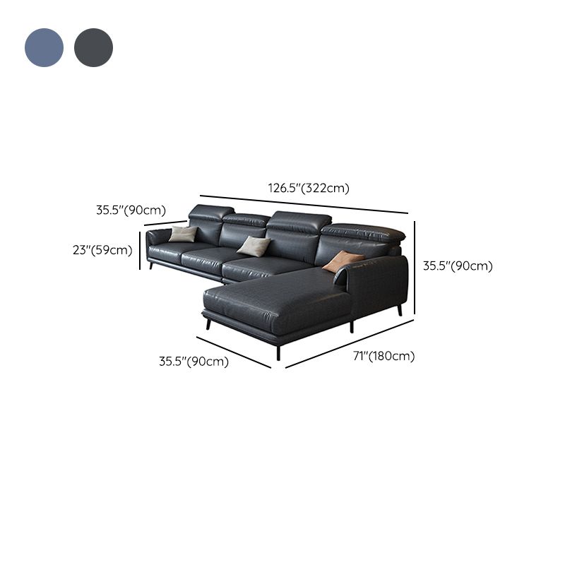 Stile moderno sciolto posteriore sciolto sezionale cuscino braccio 4 posti sezionale