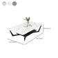 Cross Legs Slate Coffee Table Shelf Included Simple Single Cocktail Table