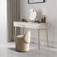 2 Drawers Makeup Table with Stool Stone Vanity Desk for Women - 15.75" D