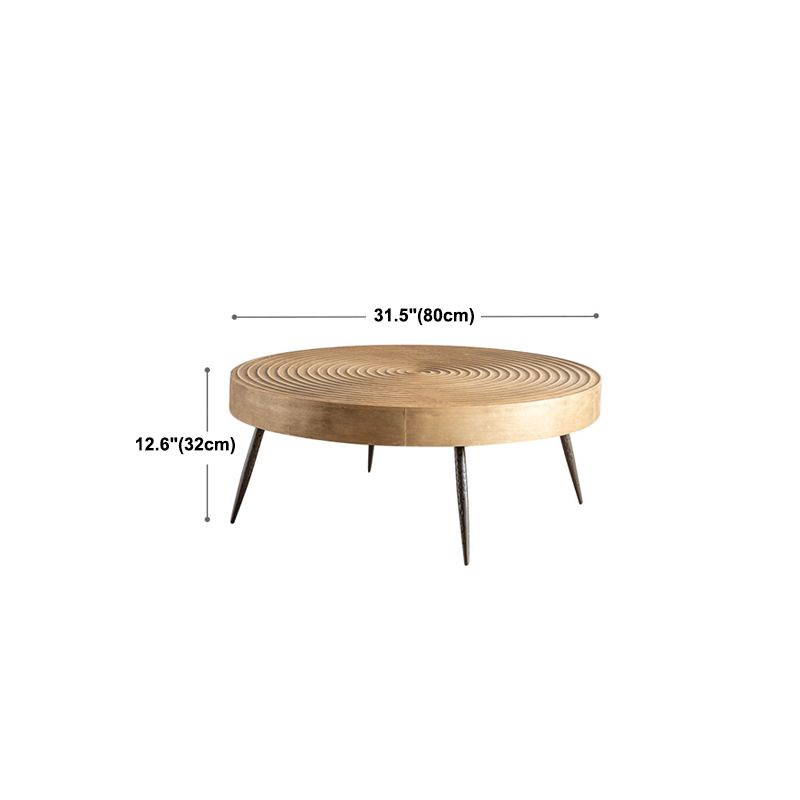 Table basse en bois moderne, Table de Cocktail ronde en forme de dessus pour le salon