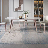 レストラン用の4本の脚を備えたモダンな焼結のトップテーブル長方形のテーブル