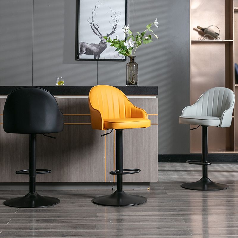 Nordic Metal Swivel Adjustable Barstool Indoor Tall Stool with Upholstered Clearhalo 'Bar Furniture' 'Bar Stools' 'bar_stools' 'furn' 'furn_bar_stools' 'furniture_bar_stools' 'Kitchen & Dining Furniture' 'kitchen&dining_furn' 'kitchen' 'kitchen_furn' Furniture' 1200x1200_66e3eaf9-77d2-4ace-a14c-39203a06d2e7