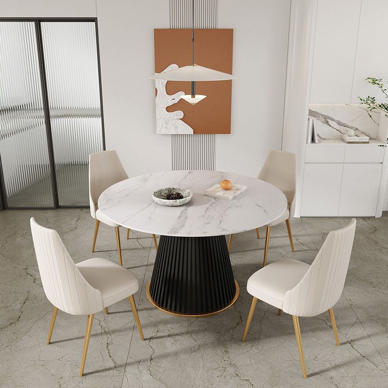 Traditional Luxury Dining Table Round Sintered Stone Pedestal Dining Table Clearhalo ' dining_table' 'Dining Tables & Seating' 'Dining Tables' 'furn' 'furn_dining_table' 'Furniture' 'furniture_dining_table' 'Kitchen & Dining Furniture' 'kitchen&dining_furn' 'kitchen' 'kitchen_dining_table' 1200x1200_66e4ac82-7ab4-4ace-9059-c9c416ce9e40