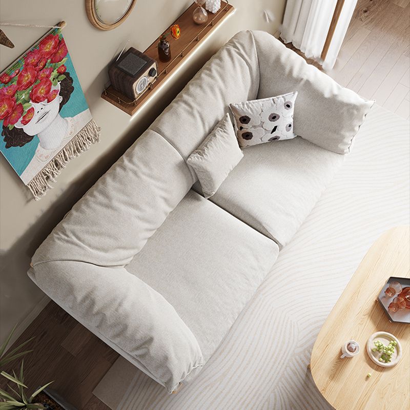 Living Room Cotton Couch Pillow Top Arm Sofa with Solid Wood Legs Clearhalo 'furn' 'furn_sofas' 'Furniture' 'furniture_sofas' 'Living Room Furniture' 'Sofa' 'sofas' 1200x1200_66e6559b-2ae4-4eb0-9a38-ab4554d357e3