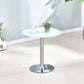 Glass Top Dining Table Modern Round Dining Table with Pedestal Base Clearhalo ' dining_table' 'Dining Tables & Seating' 'Dining Tables' 'Furniture' 'furniture_dining_table' 'Kitchen & Dining Furniture' 'kitchen&dining_furn' 'kitchen' 'kitchen_dining_table' 1200x1200_66e6952e-255f-4128-a94d-6039ebe762e1