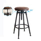 Industrial Metal Barstool Leather Counter Stool in Matte Finish for Home Clearhalo 'Bar Furniture' 'Bar Stools' 'bar_stools' 'furn' 'furn_bar_stools' 'Furniture' 'Kitchen & Dining Furniture' 1200x1200_66e912aa-0566-478b-9367-6483b8b2b82e