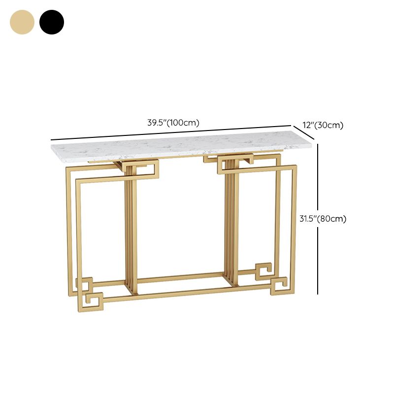 Table de mesa de sofá de la consola de hierro contemporáneo Mesa de mármol de mármol para el salón