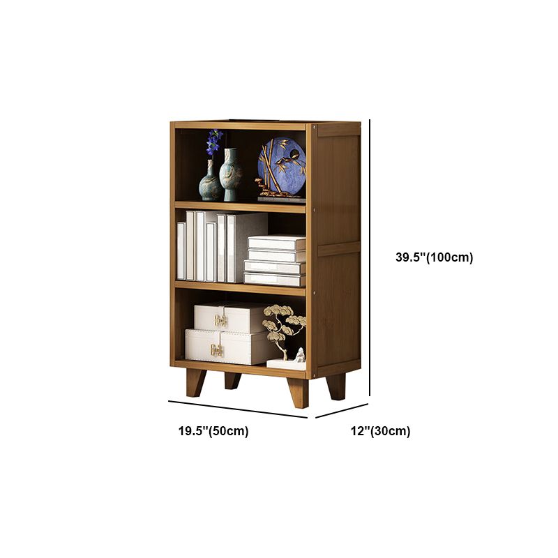 Contemporary Brown Etagere Libro scaffale aperto libreria verticale con cassetti