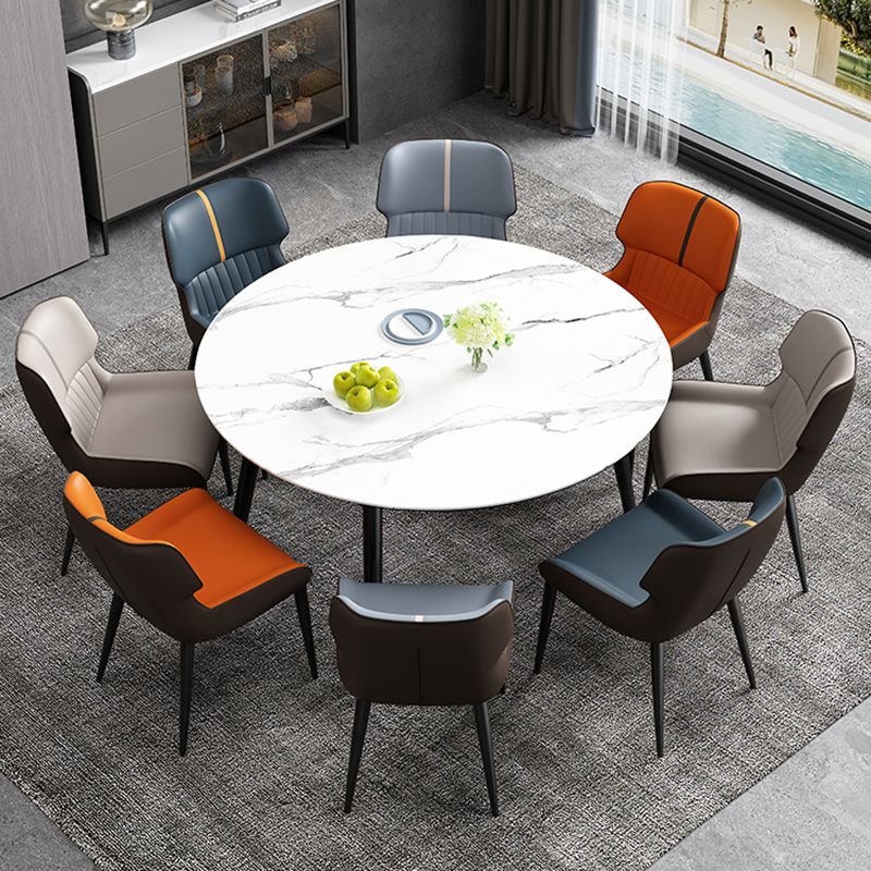 Modern Design Faux Leather Dining Chairs Wingback Parsons Chair Clearhalo 'Dining Chairs' 'Dining Tables & Seating' 'dining_chair' 'furn' 'furn_dining_chair' 'Furniture' 'furniture_dining_chair' 'Kitchen & Dining Furniture' 1200x1200_66eb44ee-3b24-472e-81f5-b43a2386c42e