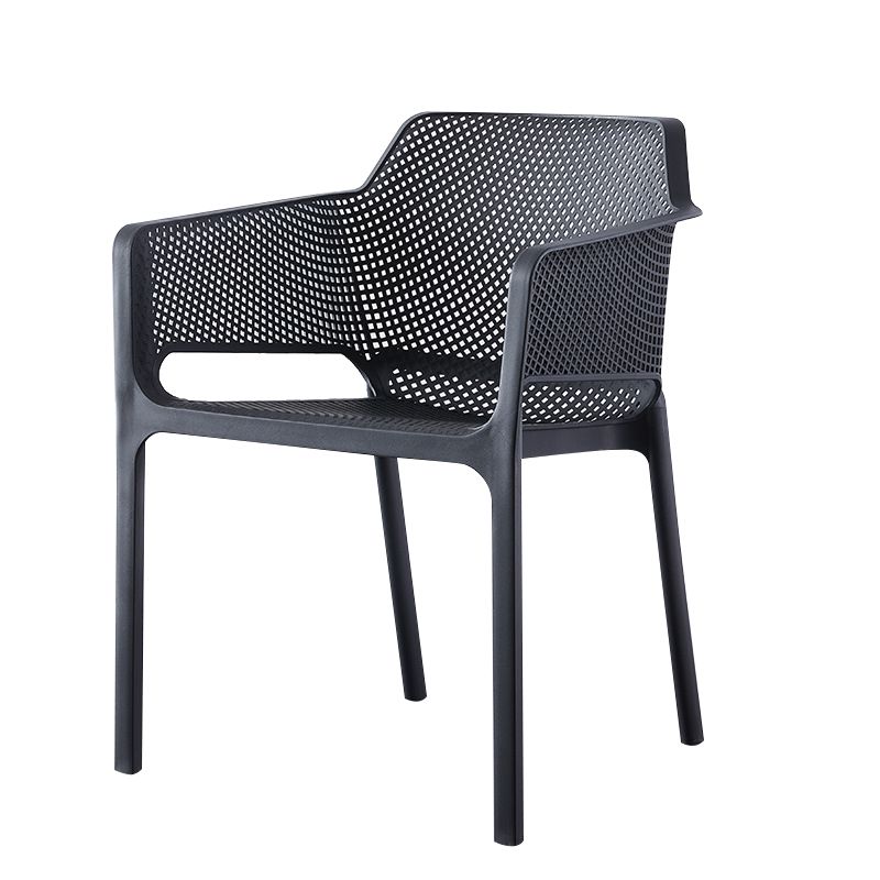 Contemporary Style Stackable Dining Chairs Kitchen Plastic Arm Chair Clearhalo 'Dining Chairs' 'Dining Tables & Seating' 'dining_chair' 'Furniture' 'furniture_dining_chair' 'Kitchen & Dining Furniture' 1200x1200_66eba8a7-fab3-477d-a5bb-19aa38b17903