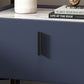 Mesita de noche contemporánea de madera maciza con 1 cajón, 19,7" de alto