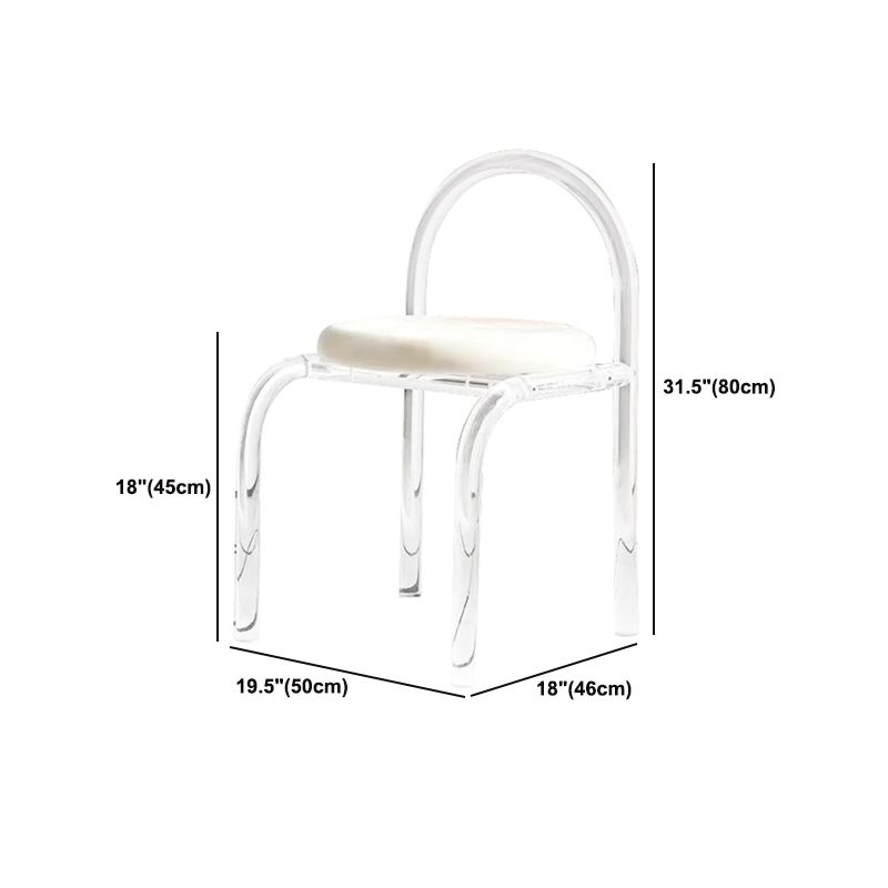 Round Dining Table Set 1/2/3/4 Pcs Acrylic Base Table and Chairs Clearhalo 'Dining Room Sets' 'Dining Tables & Seating' 'dining_room_set' 'furn' 'furn_dining_room_set' 'Furniture' 'Kitchen & Dining Furniture' 1200x1200_66eeceda-d1ae-4061-b5ab-c5e43250bbb1