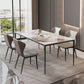 Industrial Style Sintered Stone Table 4 Legs Black Base Rectangle Table for Home Clearhalo ' dining_table' 'Dining Tables & Seating' 'Dining Tables' 'furn' 'furn_dining_table' 'Furniture' 'furniture_dining_table' 'Kitchen & Dining Furniture' 'kitchen&dining_furn' 'kitchen' 'kitchen_dining_table' 1200x1200_66ef260d-3725-472d-b9b3-a4f6be5370c7