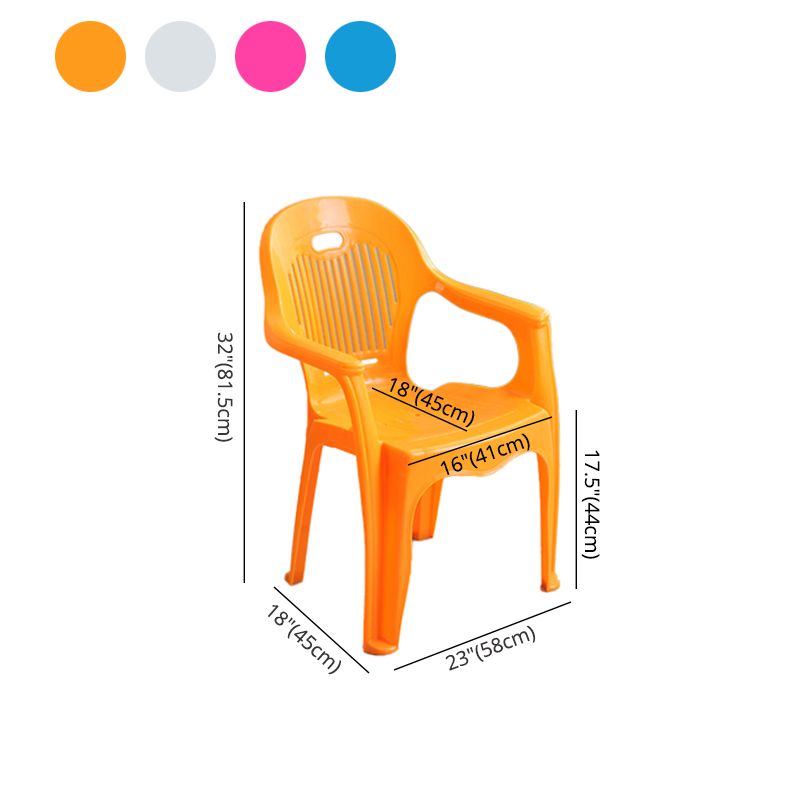 Modern Indoor Plastic Dining Arm Chairs Stackable Windsor Dining Armchairs Clearhalo ' kitchen&dining_furn' 'Dining Chairs' 'Dining Tables & Seating' 'dining_chair' 'furn' 'furn_dining_chair' 'Furniture' 'furniture_dining_chair' 'Kitchen & Dining Furniture' 'kitchen' 1200x1200_66f02ff2-6136-4a45-8f1d-eb2ee3df882d