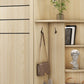 Natural Contemporary Style Wardrobe Armoire Engineered Wood Wardrobe Cabinet for Home