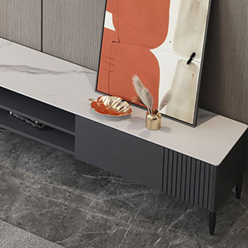 Contemporary TV Stand Stone Marble Top TV Cabinet with Splayed Legs Clearhalo 'furn' 'furn_tv_stands_entertainment_centers' 'Furniture' 'Living Room Furniture' 'TV Stands & Entertainment Centers' 'TV Stands & Media Storage Furniture' 'tv_stands_entertainment_centers' 1200x1200_66f2c5a2-c85f-418e-a584-e4e44cf51ca0