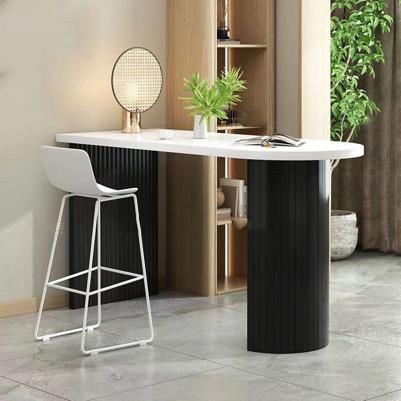 Modern Solid Wood Bar Table Living Room Fixed Bistro Bar Desk Clearhalo 'Bar Furniture' 'Bar Tables' 'bar_tables' 'furn' 'furn_bar_tables' 'Furniture' 'Kitchen & Dining Furniture' 1200x1200_66f300b8-d193-442d-b8d8-b119a54f9df3