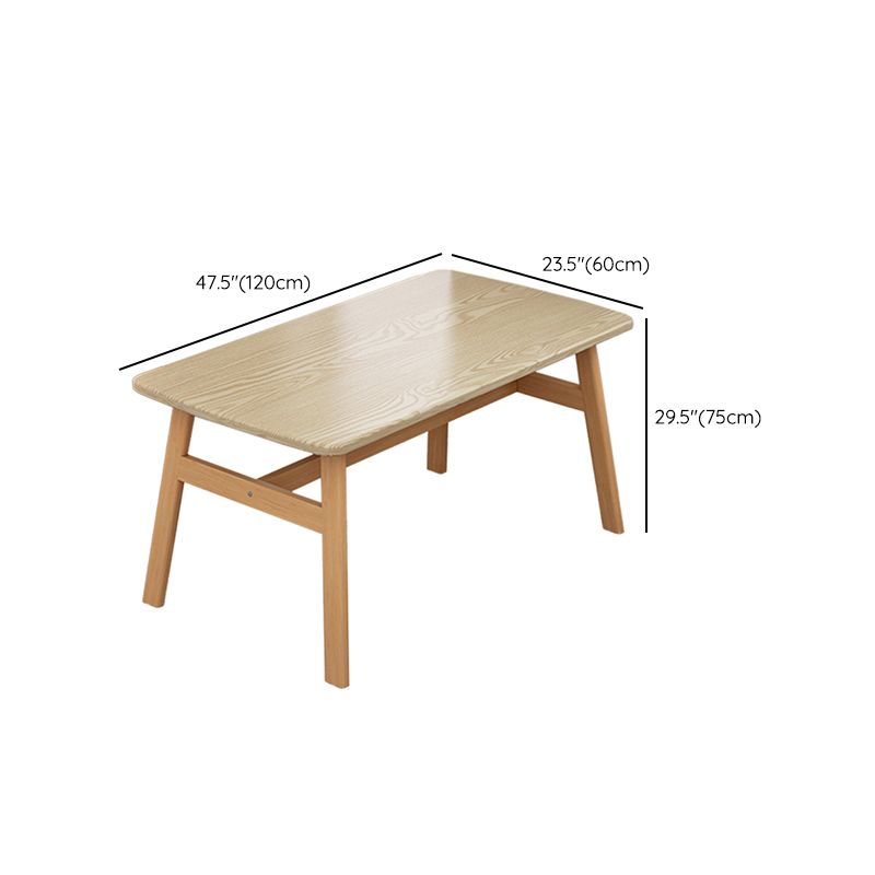 Rectangular Natural Oak Dining Table Wooden Tabletop with Metal Legs Clearhalo 'Dining Tables & Seating' 'Dining Tables' 'dining_table' 'furn' 'furn_dining_table' 'Furniture' 'Kitchen & Dining Furniture' 1200x1200_66f3840c-5909-4715-aa5f-9ac287d330b1