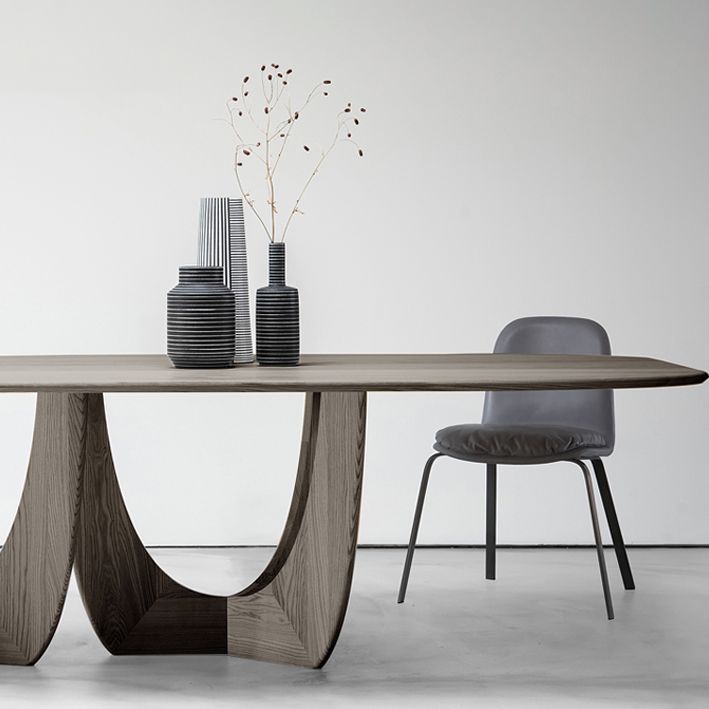 Modern Pine Wood Table for Restaurant Dining Table with Double Pedestal Base Clearhalo ' dining_table' 'Dining Tables & Seating' 'Dining Tables' 'furn' 'furn_dining_table' 'Furniture' 'furniture_dining_table' 'Kitchen & Dining Furniture' 'kitchen&dining_furn' 'kitchen' 'kitchen_dining_table' 1200x1200_66f3ffad-8ac6-4337-9a12-200948d6b210