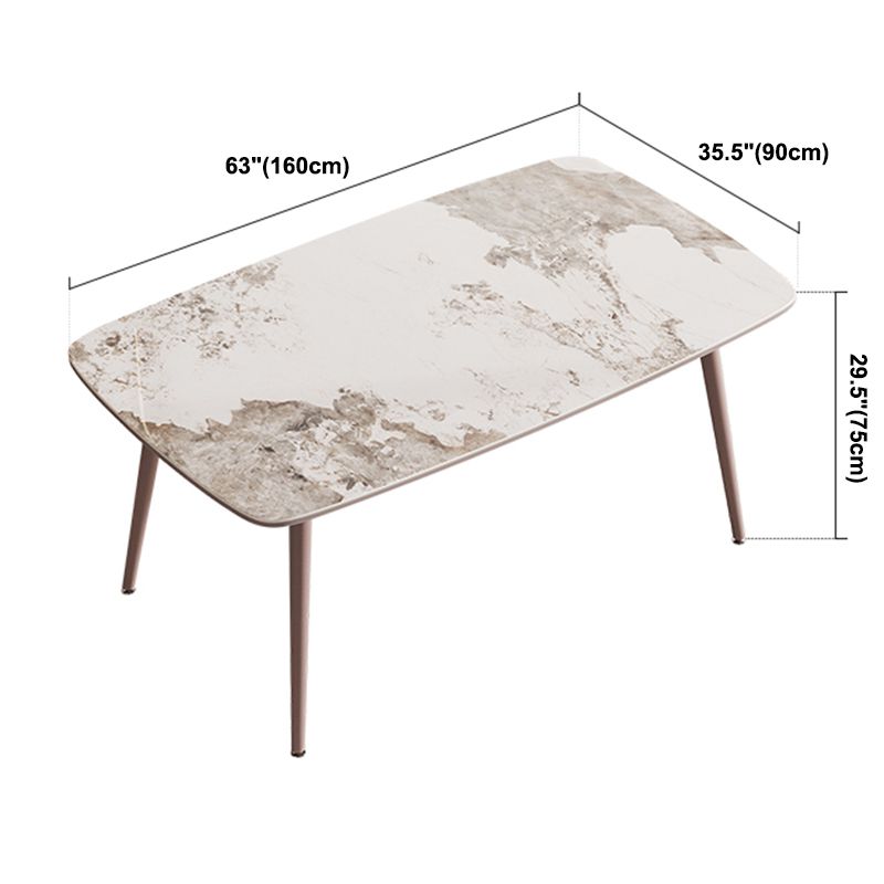 Metal Traditional Luxury Rectangle Dining Table Sintered Stone Top Table with 4 Legs Clearhalo ' dining_table' 'Dining Tables & Seating' 'Dining Tables' 'furn' 'furn_dining_table' 'Furniture' 'furniture_dining_table' 'Kitchen & Dining Furniture' 'kitchen&dining_furn' 'kitchen' 'kitchen_dining_table' 1200x1200_66f555a8-7a7b-4aaa-82da-6b2afa27e41c