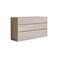 Contemporary Wooden Chest with 6 Soft Close Drawers Accent Chest