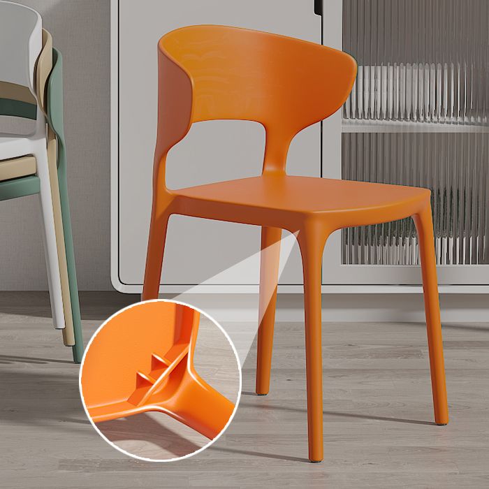 Minimalist Plastic Dining Armless Chair Colorful Wingback Side Chair Clearhalo 'Dining Chairs' 'Dining Tables & Seating' 'dining_chair' 'furn' 'furn_dining_chair' 'Furniture' 'furniture_dining_chair' 'Kitchen & Dining Furniture' 1200x1200_66f87cbb-b18e-4f48-8686-47a8edf6f855