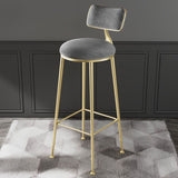 Glam Low Back Bar Stool Footrest Round Upholstered Counter Height Stool Clearhalo 'Bar Furniture' 'Bar Stools' 'bar_stools' 'furn' 'furn_bar_stools' 'furniture_bar_stools' 'Kitchen & Dining Furniture' 'kitchen&dining_furn' 'kitchen' 'kitchen_furn' Furniture' 1200x1200_66f8eb19-d6f2-4a61-9444-4a11709f8205