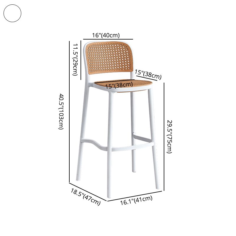 Square Plastic Modern Bar Stool Footrest Low Back Counter Stool for Coffee Shop Clearhalo 'Bar Furniture' 'Bar Stools' 'bar_stools' 'furniture_bar_stools' 'Kitchen & Dining Furniture' 'kitchen&dining_furn' 'kitchen' 'kitchen_furn' Furniture' 1200x1200_66f969b2-9cf3-4b94-9a5b-bd331ff913f6