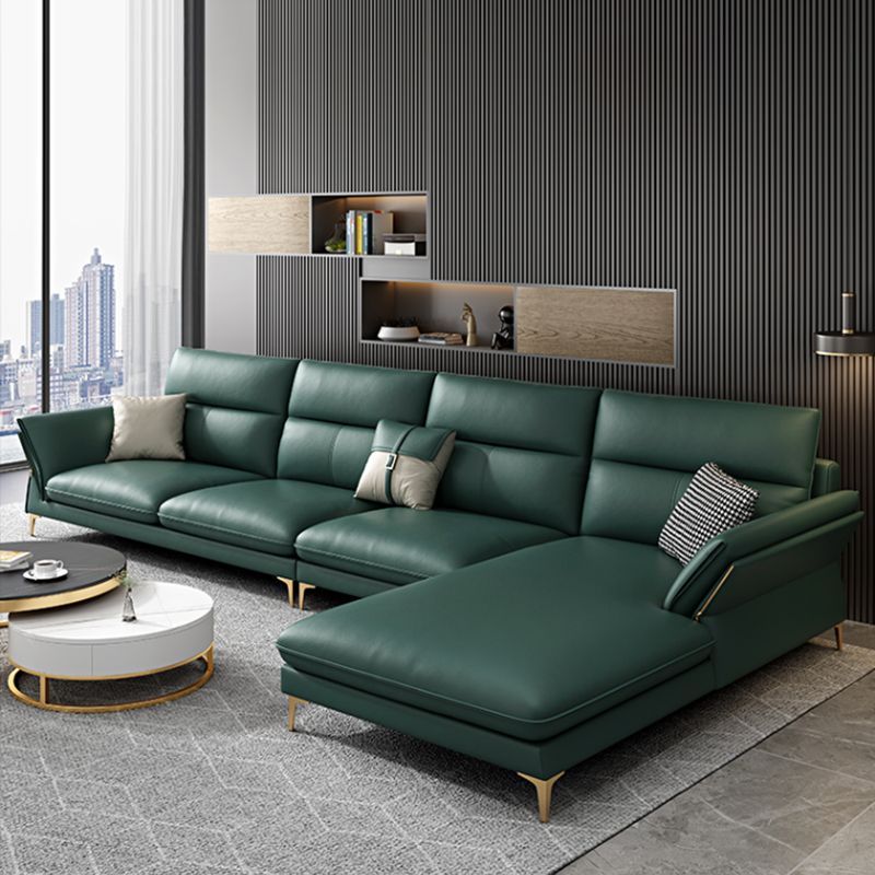 Modernismo sofá seccional cojín de brazo acampanado sofá seccional