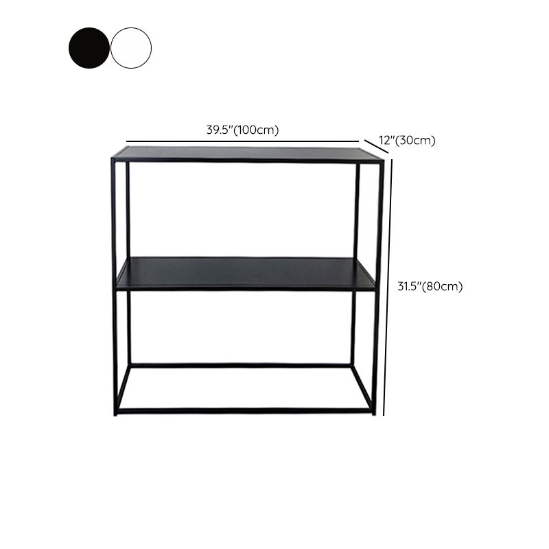 Contemporary Style Console Table Rectangle Metal Accent Table Clearhalo 'Console Tables' 'console_tables' 'Entry & Mudroom Furniture' 'furn' 'furn_console_tables' 'Furniture' 1200x1200_66fbea74-872a-4fa4-95e6-d041037bfccb