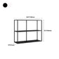 Rectangle Open Black Bookshelf Modern Metal Storage Bookcase