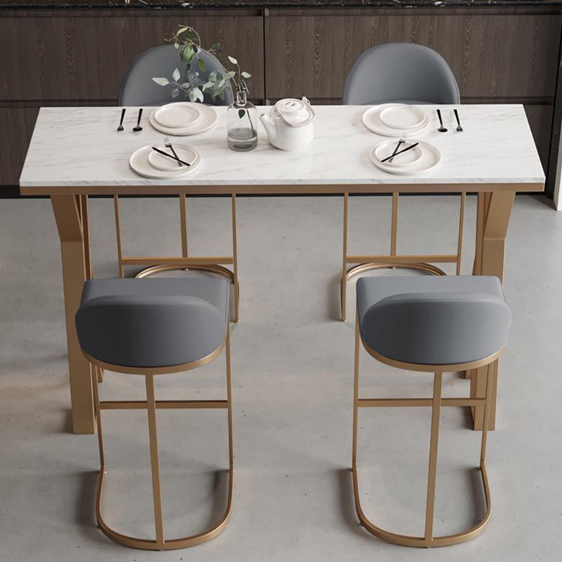 White Rectangle 1/2/3 Pieces Bar Stool and Table Set Indoor Glam Table and Stool Set Clearhalo 'Bar Furniture' 'furn' 'furn_home_bar_bar_sets' 'Furniture' 'Home Bars & Bar Sets' 'home_bar_bar_sets' 'Kitchen & Dining Furniture' 1200x1200_66fe8b14-6e29-4ad1-b9c6-d53bf8f99a7e