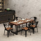 Solid Wood Fixed Dining Table Industrial Kitchen Table with Trestle Base Clearhalo 'Dining Tables & Seating' 'Dining Tables' 'dining_table' 'furn' 'furn_dining_table' 'Furniture' 'Kitchen & Dining Furniture' 1200x1200_66feecd3-8bd0-4d39-bc14-e8c4d8b40664