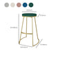 Nordic Style Bar-stool Round Seat Counter Bar Stool with Metal Legs for Home