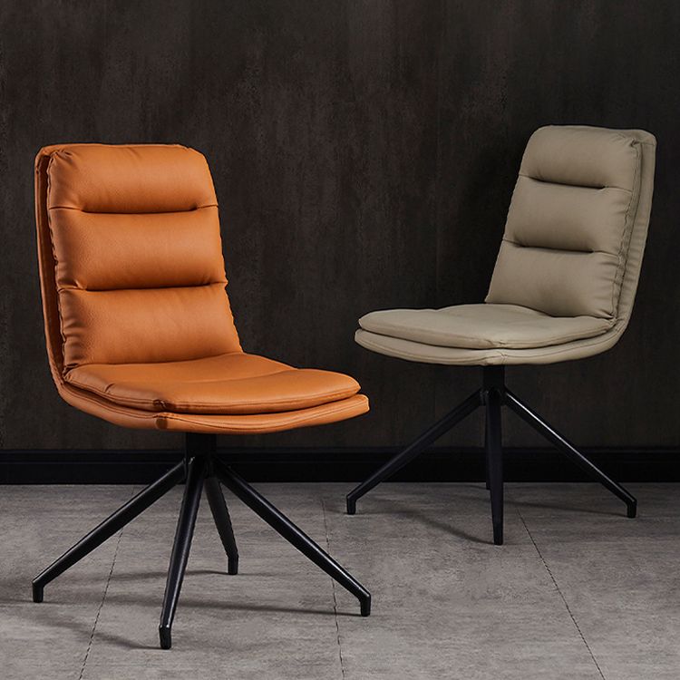 Minimalist Style Armless Solid Back Chair for Home Faux Leather Side Chair Clearhalo 'Dining Chairs' 'Dining Tables & Seating' 'dining_chair' 'furn' 'furn_dining_chair' 'Furniture' 'furniture_dining_chair' 'Kitchen & Dining Furniture' 1200x1200_6701a753-f6d1-4d23-9074-af086542d115