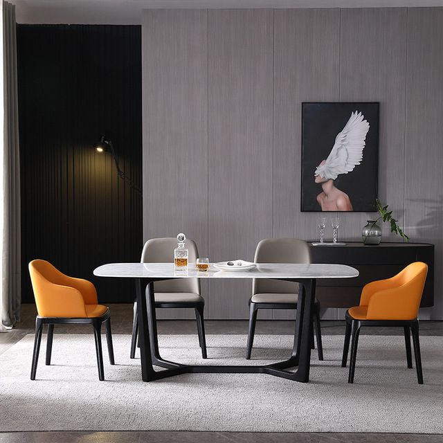 Scandinavian Rubberwood Leather Side Chair Parsons Matte Finish Dining Chair (Set of 2) Clearhalo ' kitchen&dining_furn' 'Dining Chairs' 'Dining Tables & Seating' 'dining_chair' 'furn' 'furn_dining_chair' 'Furniture' 'furniture_dining_chair' 'Kitchen & Dining Furniture' 'kitchen' 1200x1200_6701e4aa-a5c6-4074-b567-45ce54b82ff9