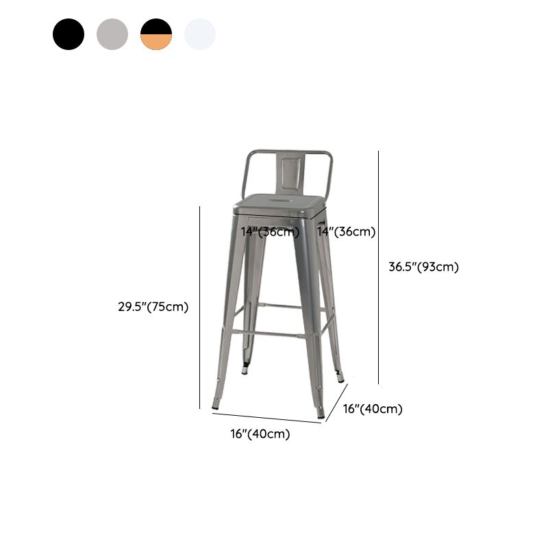 Sgabelli da pranzo quadrati moderni in metallo sgabelli senza braccia con poggiapiedi