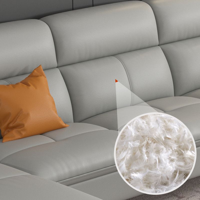 36.22 "Sectional/sofá de cuero genuino moderno alto con cojín