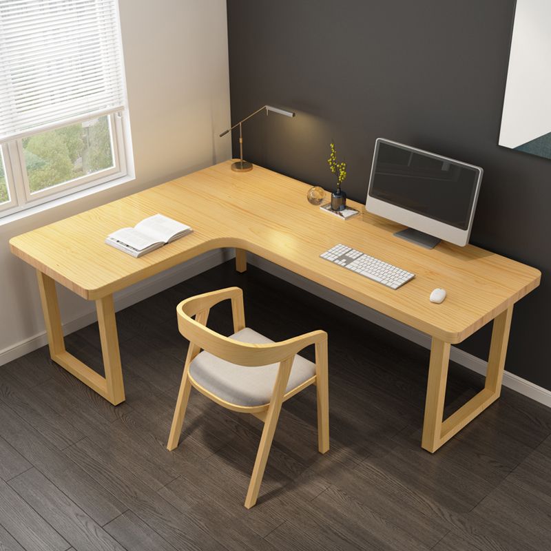 Modern Solid Wood Desk Natural L-Shape Office Writing Desk Excluding Chairs Clearhalo 'furn' 'furn_office_desk' 'Furniture' 'Office Desks' 'Office Furniture' 'office_desk' 1200x1200_6704b513-81da-4d0d-b10c-5a1439de128c