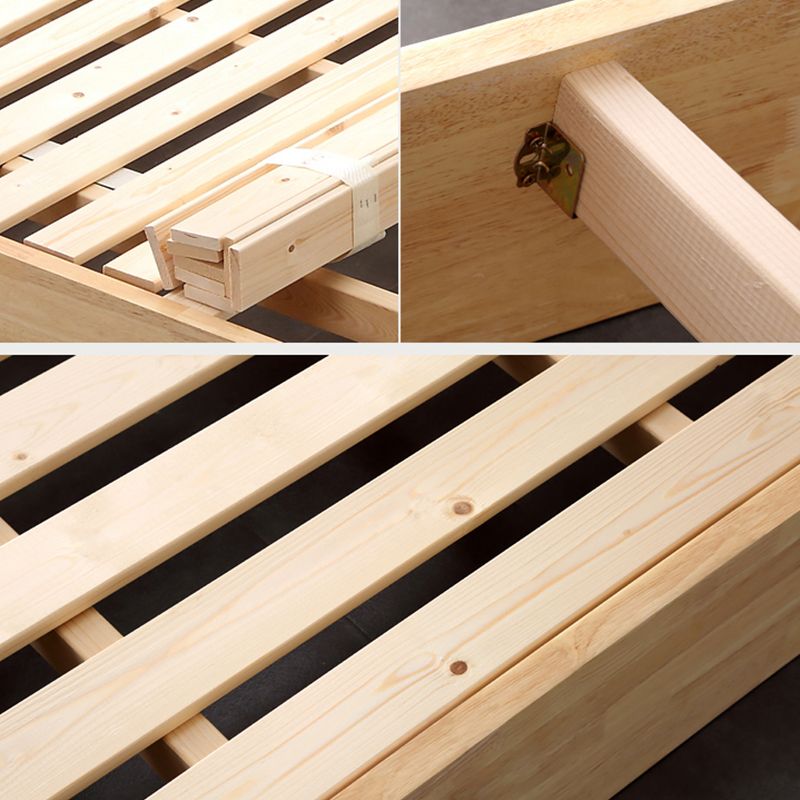 Matches de cama de plataforma de madera sólida incluye marco de cama de plataforma
