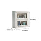 Libreria moderna di stoccaggio chiuso da 12,5 "W White Wohi Legno scaffale con porte di vetro