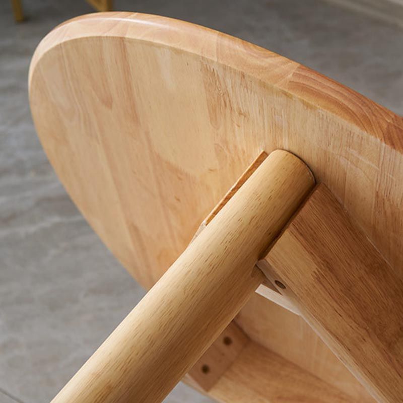 Rubberwood Solid Wood Dining Table Round Dining Table in Walnut and Natural Clearhalo 'Dining Tables & Seating' 'Dining Tables' 'dining_table' 'furn' 'furn_dining_table' 'Furniture' 'Kitchen & Dining Furniture' 1200x1200_67076c01-ae54-405b-9028-39e51bc52f12