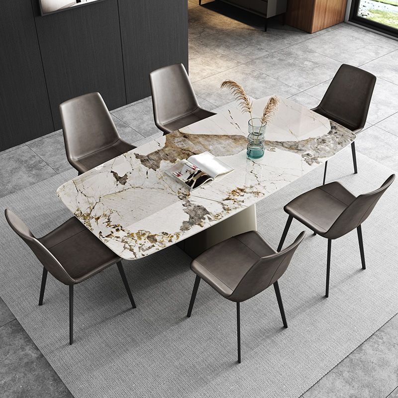 Glam Dinette Set for Dining Room 1/2/3/7 Pieces Glossy White Dining Table Set Clearhalo 'Dining Room Sets' 'Dining Tables & Seating' 'dining_room_set' 'furn' 'furn_dining_room_set' 'Furniture' 'Kitchen & Dining Furniture' 1200x1200_6707c889-7988-42b7-918a-11595c600981