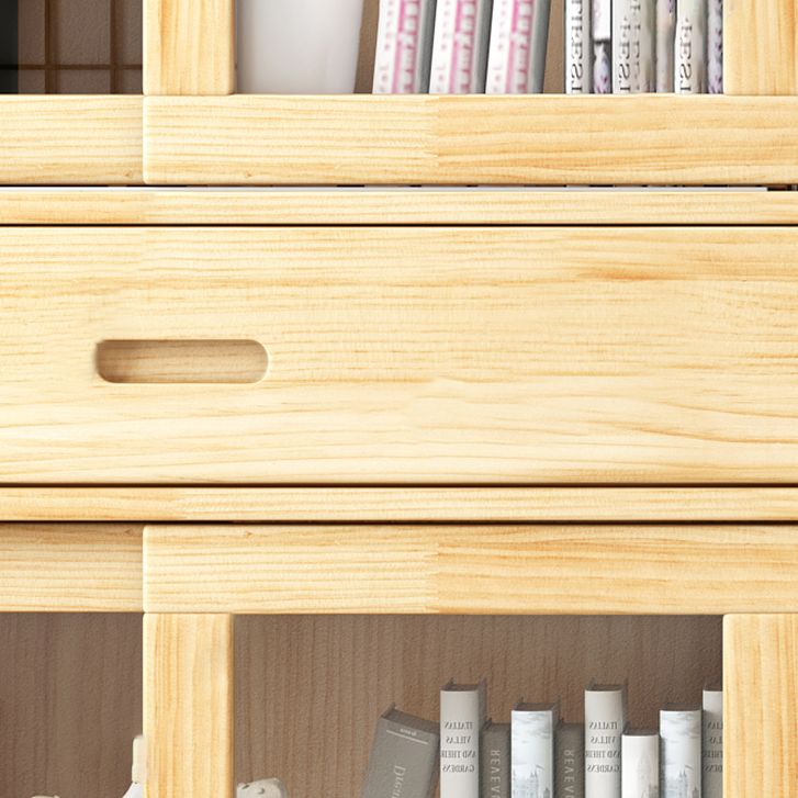 Wooden Modern Bookcase Standard Natural Closed Back Bookshelf with Shelves Clearhalo 'Bookcases' 'furn' 'furn_bookcases' 'Furniture' 'Office Furniture' 1200x1200_6709c616-cdf2-4d6d-ae7b-adde79168f9f