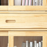 Wooden Modern Bookcase Standard Natural Closed Back Bookshelf with Shelves Clearhalo 'Bookcases' 'furn' 'furn_bookcases' 'Furniture' 'Office Furniture' 1200x1200_6709c616-cdf2-4d6d-ae7b-adde79168f9f