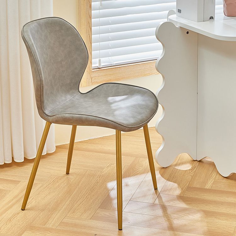 Contemporary Style Kitchen Metal Dining Chair Wingback Dining Armless Side Chair Clearhalo ' kitchen&dining_furn' 'Dining Chairs' 'Dining Tables & Seating' 'dining_chair' 'furn' 'furn_dining_chair' 'Furniture' 'furniture_dining_chair' 'Kitchen & Dining Furniture' 'kitchen' 1200x1200_670b1954-0476-4ad7-ae09-792e062b00a5