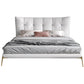 Grey Upholstered Tufted Bed Frame Glam Faux Leather Standard Bed Clearhalo 'Bedroom Furniture' 'Beds' 'furn' 'furn_beds' 'Furniture' 1200x1200_670b9522-8a76-4281-9da6-35b932584416